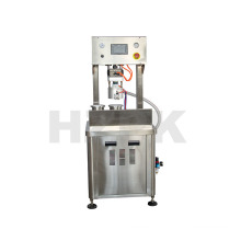 HZPK semi-automatic 2 heads vacuum capping sealing machine for glass plastic metal jar bottle